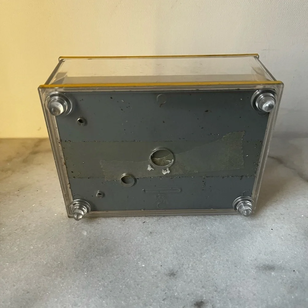 Vintage acrylic Jewelry Box with Gold brass Trim